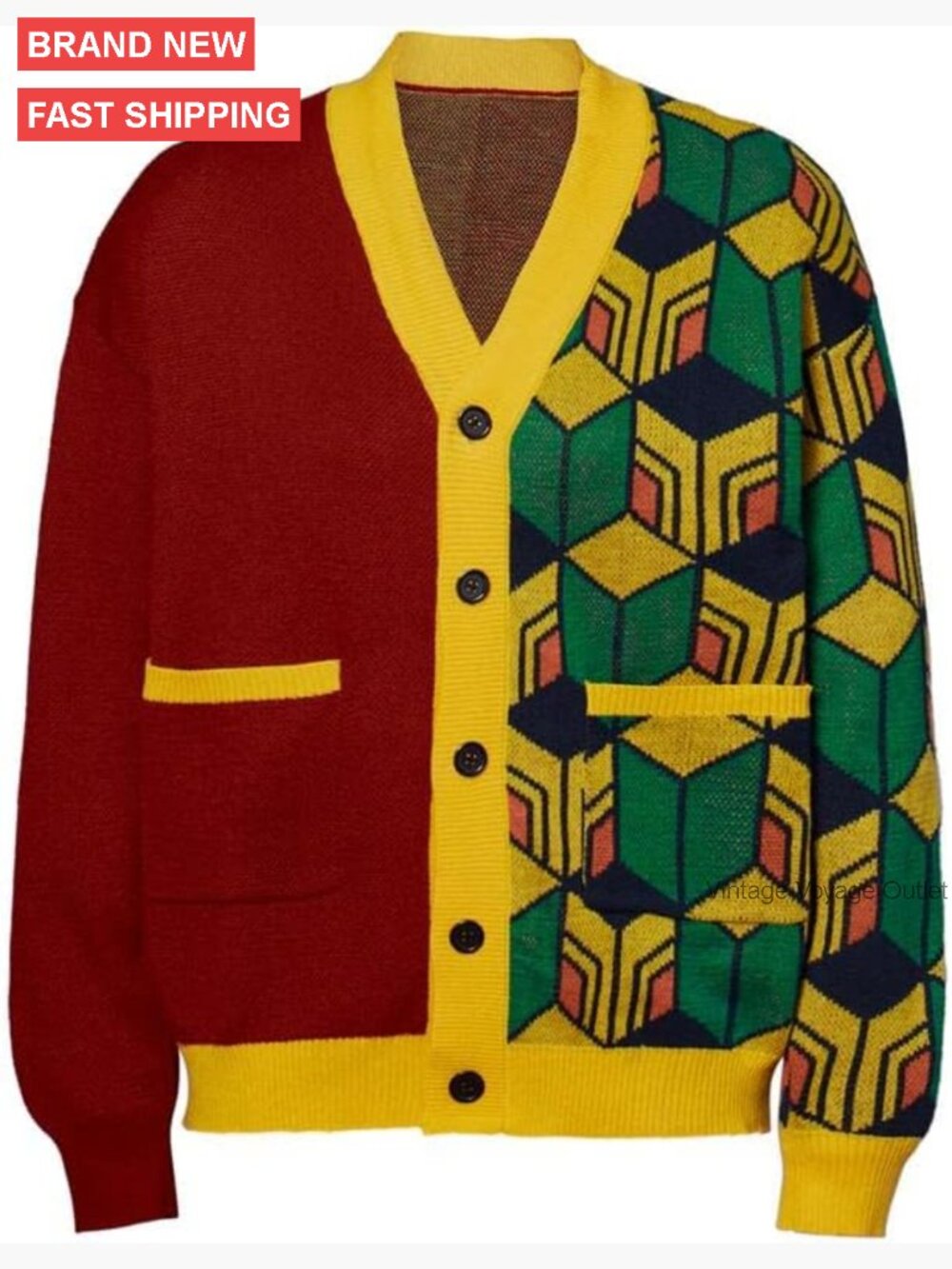 Men's Cardigan Sweater Knit Jacket Cosplay Costume Regular Fit